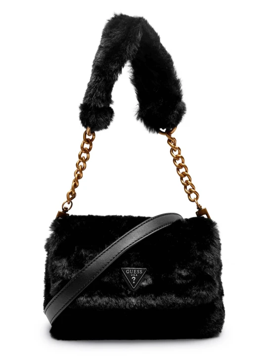 Zdjęcie produktu Guess Torebka na ramię SAMIA | shearling czarny