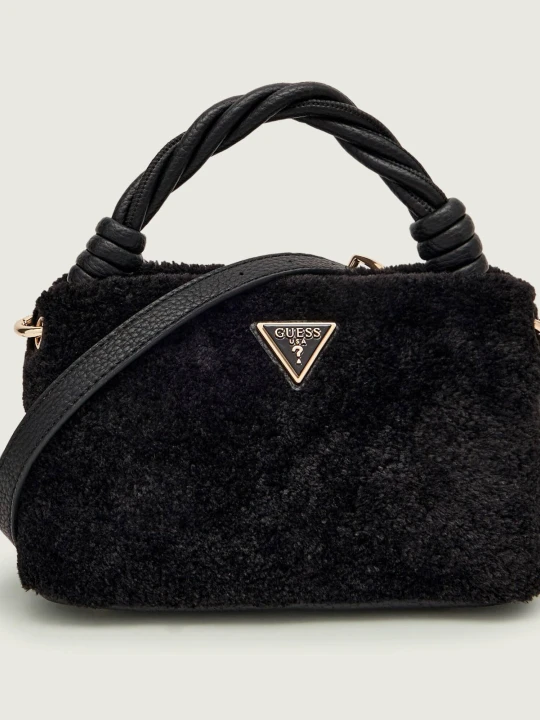 Zdjęcie produktu Guess Torebka na ramię SHAIDA | shearling czarny
