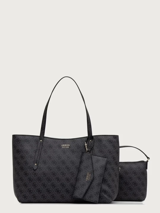 Zdjęcie produktu Guess torebka shopper damska z imitacji skóry BRENTON szary