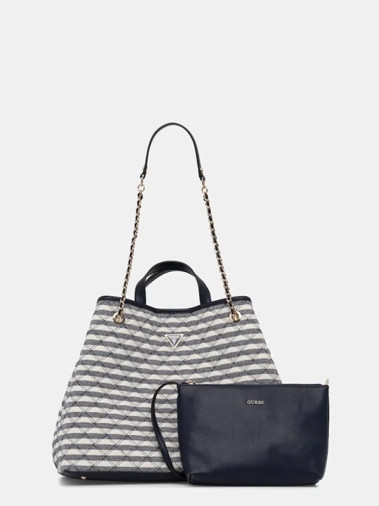 Zdjęcie produktu Guess torebka shopper damska z imitacji skóry GIULLY beżowy