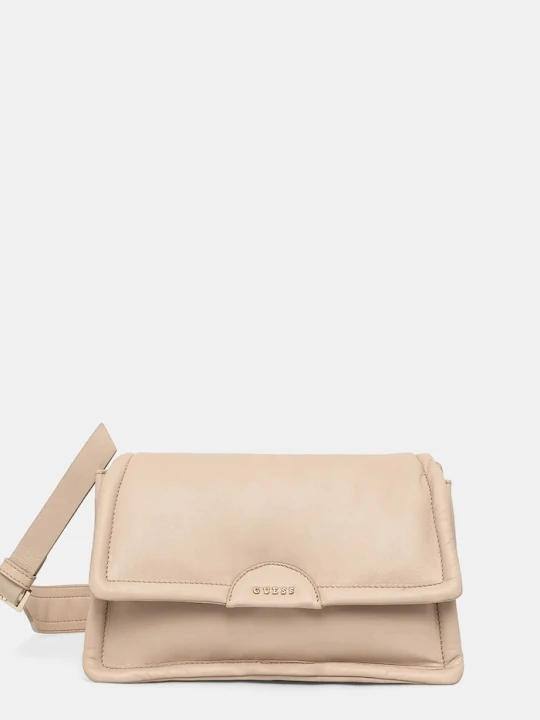 Zdjęcie produktu Guess torebka skórzana EVA beżowy