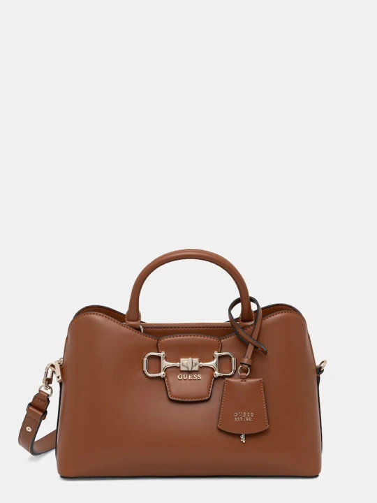 Zdjęcie produktu Guess torebka tote damska z imitacji skóry JANIE brązowy