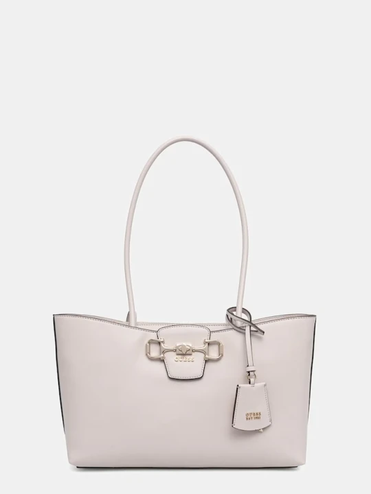 Zdjęcie produktu Guess torebka tote damska z imitacji skóry JANIE beżowy