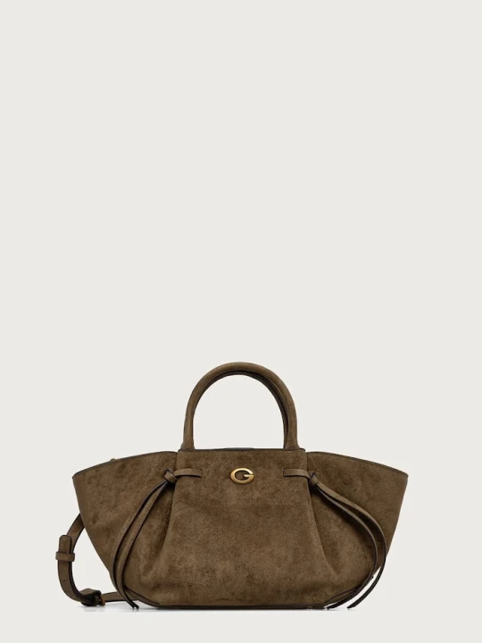 Zdjęcie produktu Guess torebka tote damska z imitacji zamszu ALLEGRA zielony