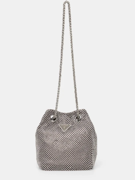 Zdjęcie produktu Guess torebka ZALINA srebrny