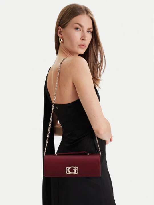 Zdjęcie produktu Guess Torebka Zalina Mini HWSE93 50720 Bordowy