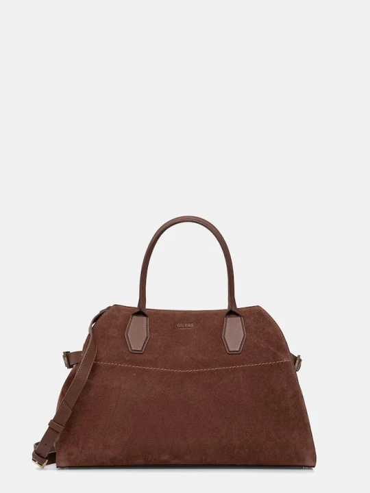 Zdjęcie produktu Guess torebka damska zamszowa LIZA brązowy