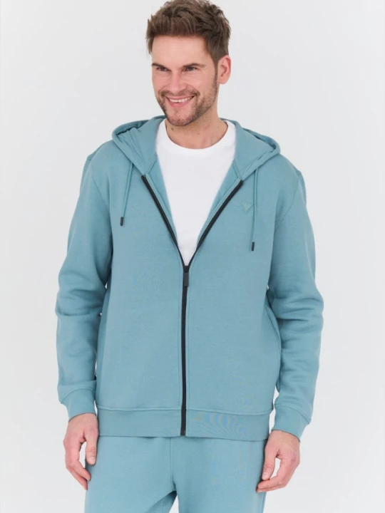 Zdjęcie produktu GUESS Turkusowa męska bluza Aldwin, Rozmiar XL Niebieski
