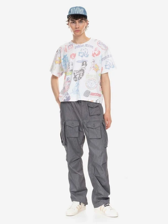 Zdjęcie produktu Guess U.S.A. t-shirt bawełniany Aop Tee biały