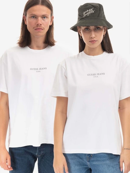 Zdjęcie produktu Guess U.S.A. t-shirt bawełniany biały