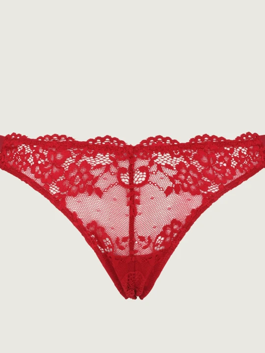 Zdjęcie produktu Guess Underwear Koronkowe stringi jane czerwony