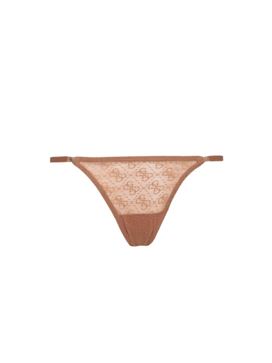 Zdjęcie produktu Guess Underwear Koronkowe stringi NORA beżowy