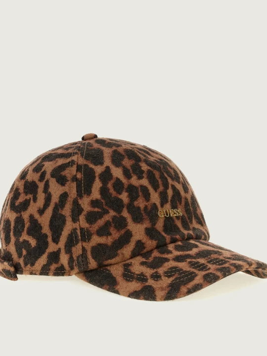 Zdjęcie produktu Guess Wełniana bejsbolówka brązowy