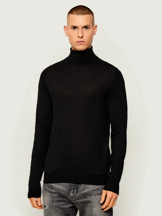Zdjęcie produktu GUESS Wełniany golf FRED | Regular Fit czarny