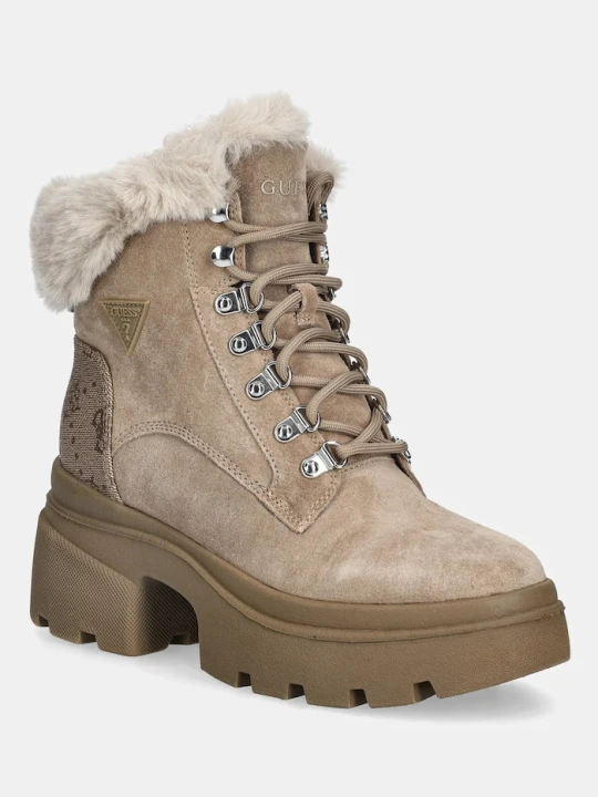 Zdjęcie produktu Guess workery zamszowe YARELI beżowy