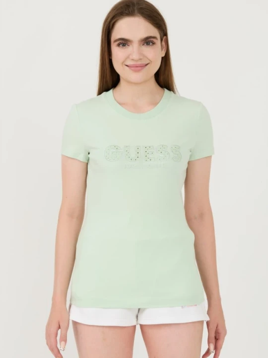 Zdjęcie produktu GUESS Zielony damski t-shirt Sangallo Tee, Rozmiar M