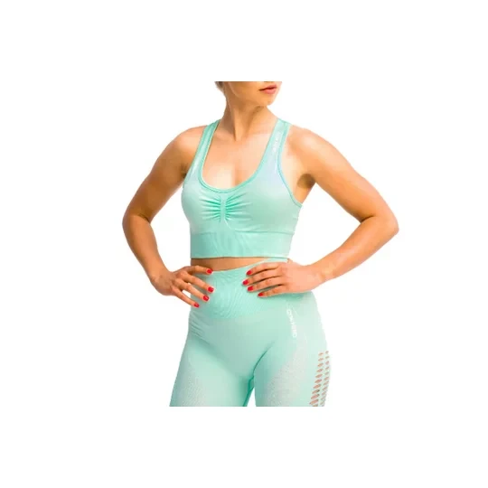 Zdjęcie produktu GymHero California Cute Bra BRA-MINT, Damskie, Zielone, biustonosze sportowe, poliamid, rozmiar: M