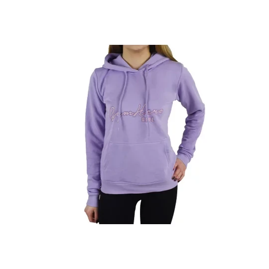 Zdjęcie produktu GymHero Hoodie 783-LAVENDER, Damskie, Fioletowe, bluzy, bawełna, rozmiar: S