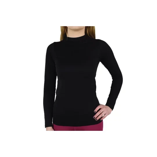 Zdjęcie produktu GymHero Longsleeve Seamless 766-BLACK, Damskie, Czarne, longsleevy, poliamid, rozmiar: L