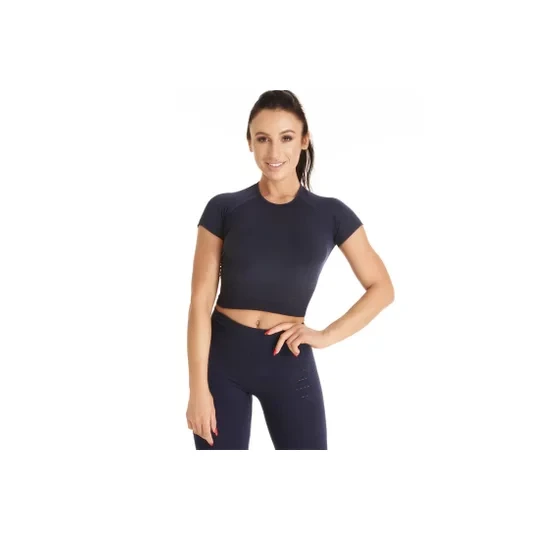 Zdjęcie produktu GymHero T-shirt NAVY-DEEP, Damskie, Granatowe, t-shirty, poliester, rozmiar: XS