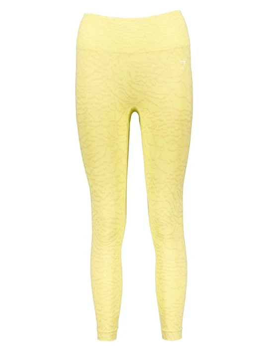 Zdjęcie produktu Gymshark Legginsy sportowe "Adapt Animal" w kolorze żółtym rozmiar: M