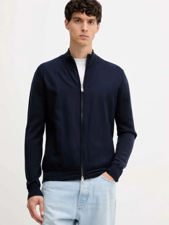 Zdjęcie produktu Hackett London kardigan wełniany granatowy