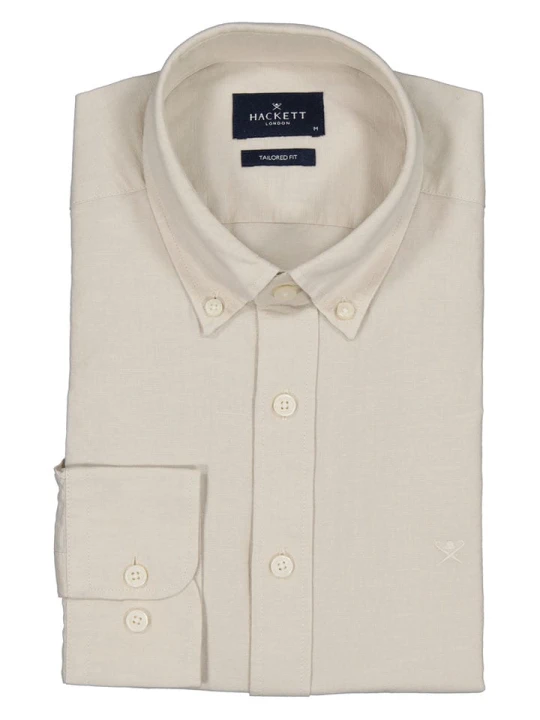 Zdjęcie produktu Hackett London Koszula - Tailored fit - w kolorze beżowym rozmiar: L