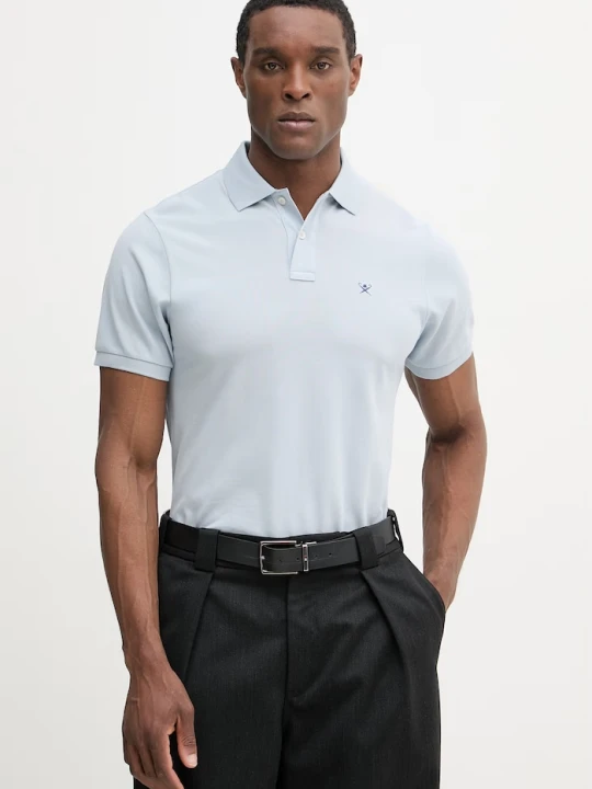 Zdjęcie produktu Hackett London polo bawełniane niebieski