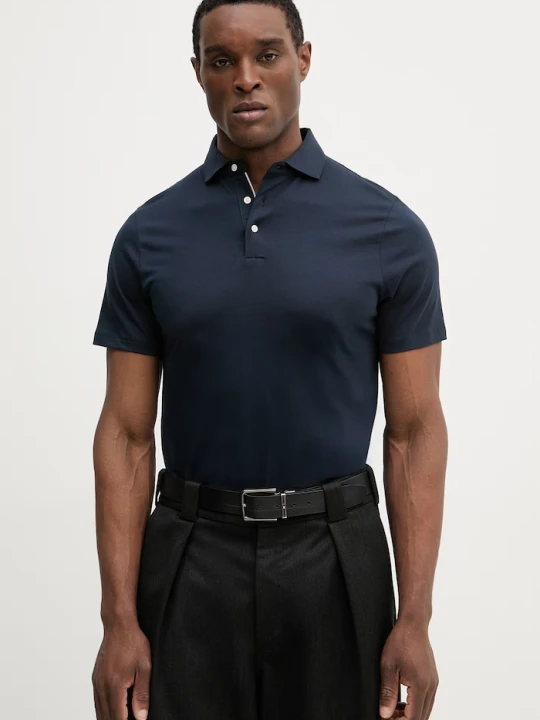 Zdjęcie produktu Hackett London polo bawełniane granatowy