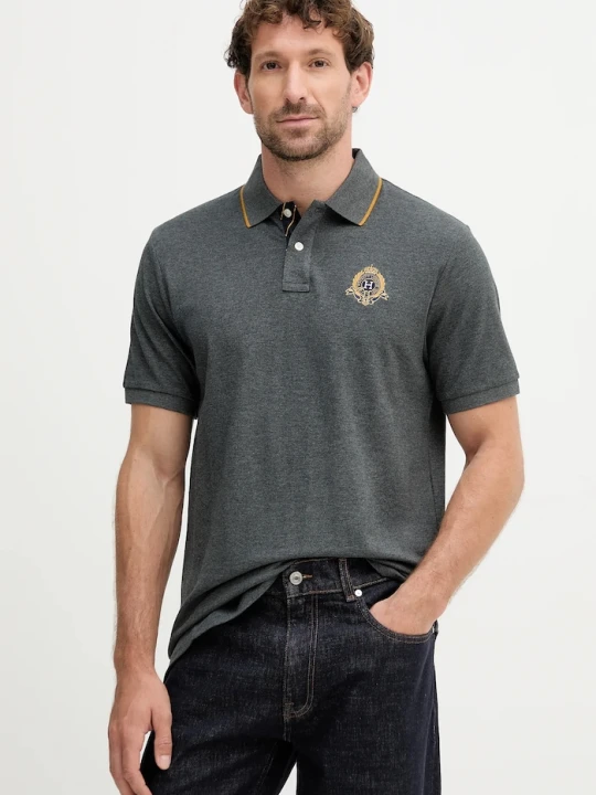 Zdjęcie produktu Hackett London polo bawełniane szary