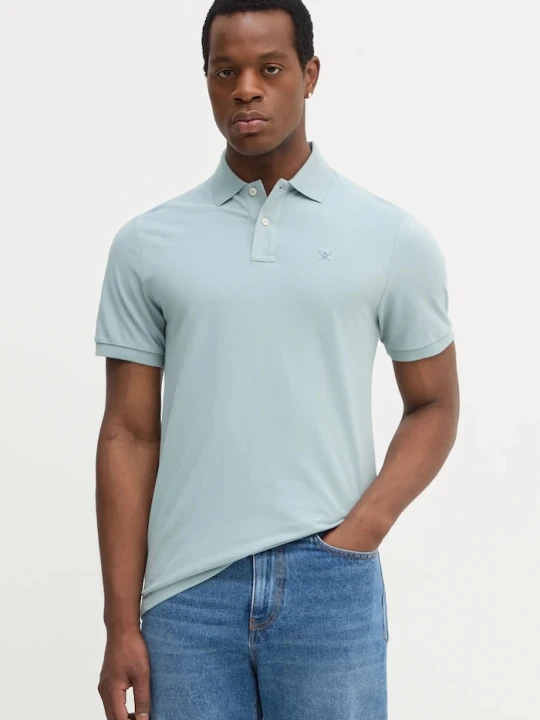 Zdjęcie produktu Hackett London polo bawełniane niebieski