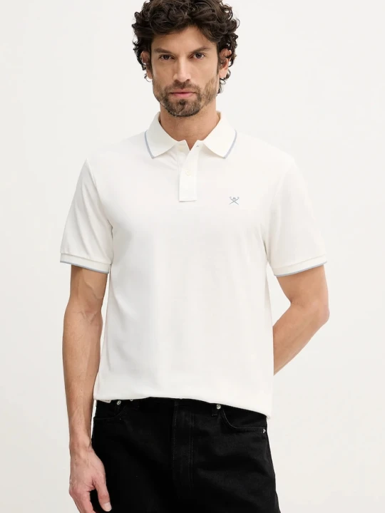 Zdjęcie produktu Hackett London polo bawełniane beżowy