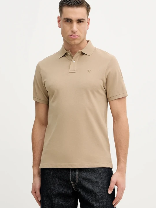 Zdjęcie produktu Hackett London polo bawełniane brązowy