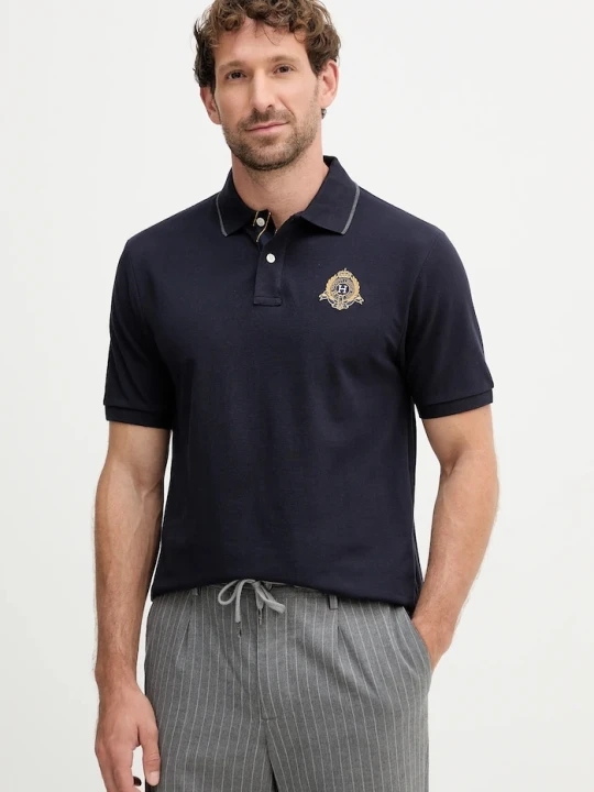 Zdjęcie produktu Hackett London polo bawełniane granatowy