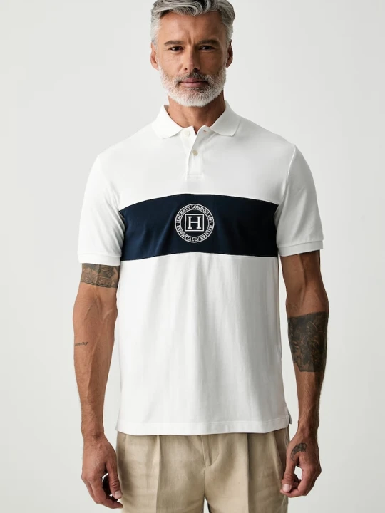 Zdjęcie produktu Hackett London polo męskie bawełniane beżowy