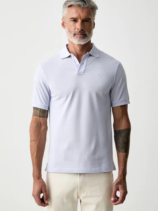 Zdjęcie produktu Hackett London polo męskie bawełniane fioletowy