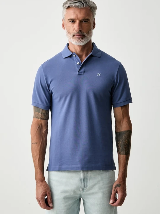 Zdjęcie produktu Hackett London polo męskie bawełniane niebieski
