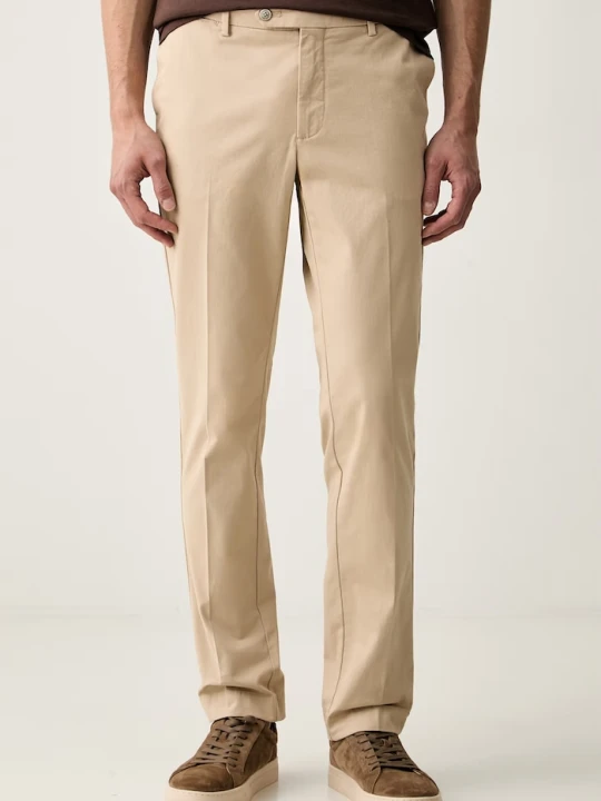 Zdjęcie produktu Hackett London spodnie chinos męskie bawełniane z elastanem beżowy