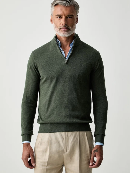 Zdjęcie produktu Hackett London sweter męski bawełniany zielony