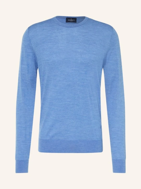 Zdjęcie produktu Hackett London Sweter Z Wełny Merynosowej blau JASNONIEBIESKI
