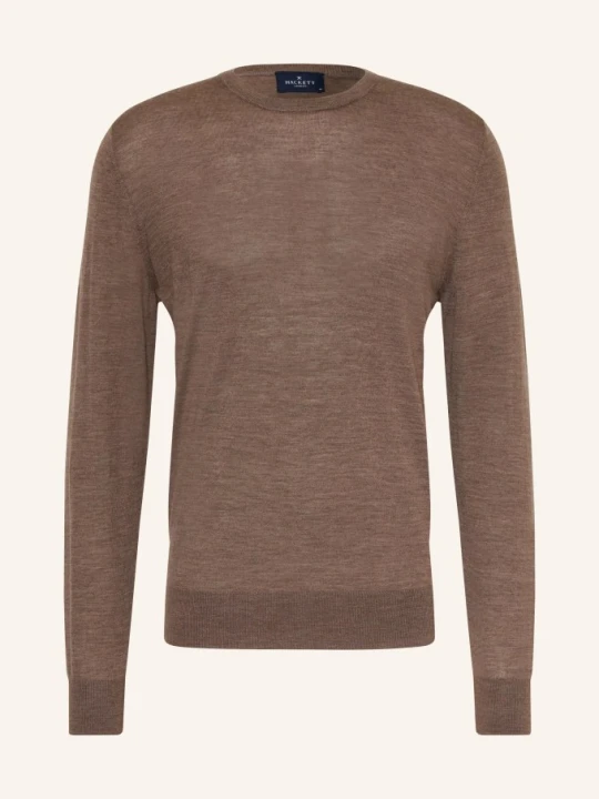 Zdjęcie produktu Hackett London Sweter Z Wełny Merynosowej braun BRĄZOWY