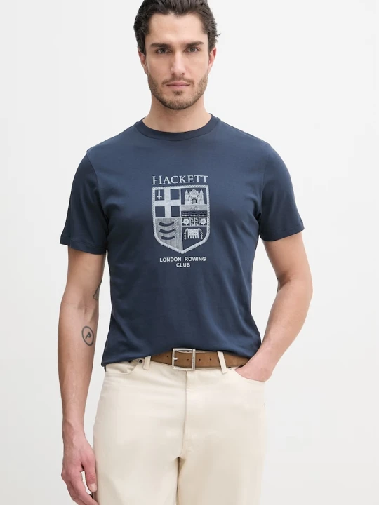 Zdjęcie produktu Hackett London t-shirt bawełniany granatowy