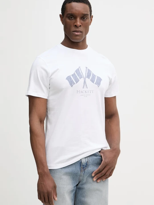Zdjęcie produktu Hackett London t-shirt bawełniany biały