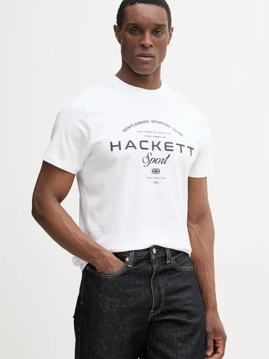 Zdjęcie produktu Hackett London t-shirt bawełniany biały