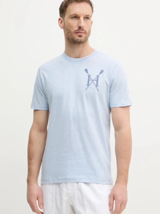 Zdjęcie produktu Hackett London t-shirt bawełniany niebieski