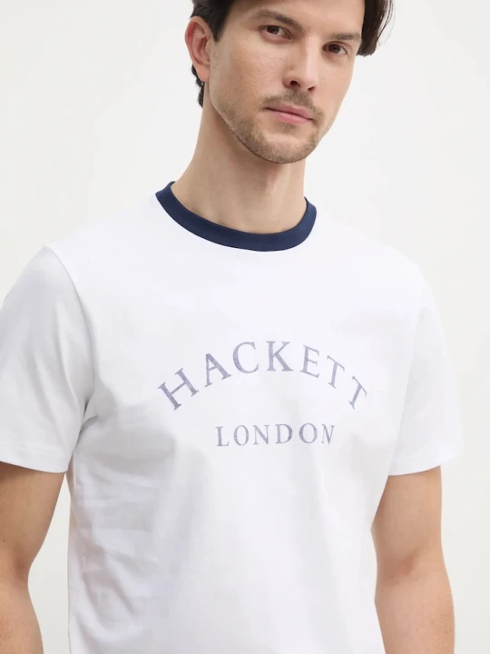 Zdjęcie produktu Hackett London t-shirt bawełniany biały