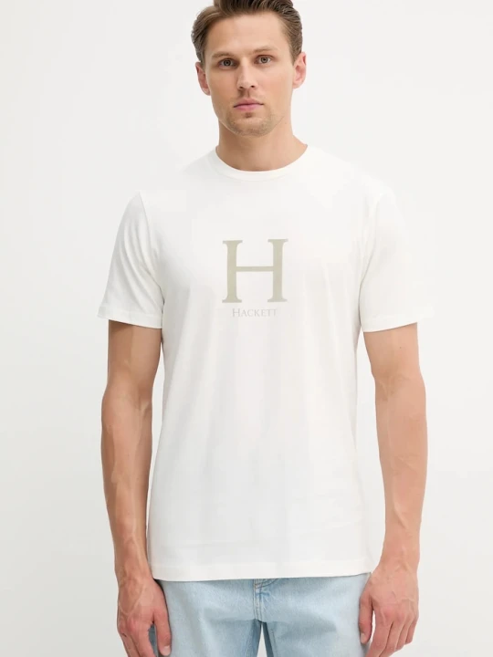 Zdjęcie produktu Hackett London t-shirt bawełniany beżowy
