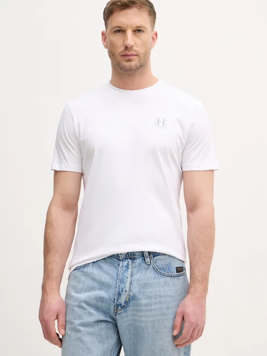 Zdjęcie produktu Hackett London t-shirt męski bawełniany biały