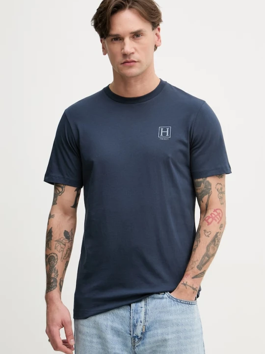 Zdjęcie produktu Hackett London t-shirt męski bawełniany granatowy