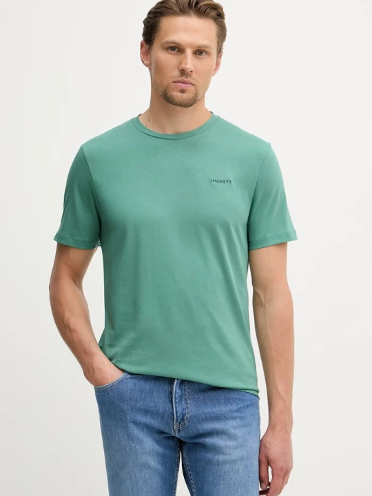 Zdjęcie produktu Hackett London t-shirt męski bawełniany turkusowy